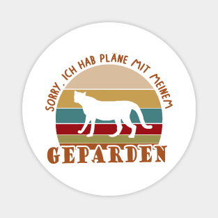 Gepard Spruch Pläne Hobby Safari Geschenk Magnet